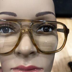 Luxottica Vintage Brown/Gray Aviator Glasses